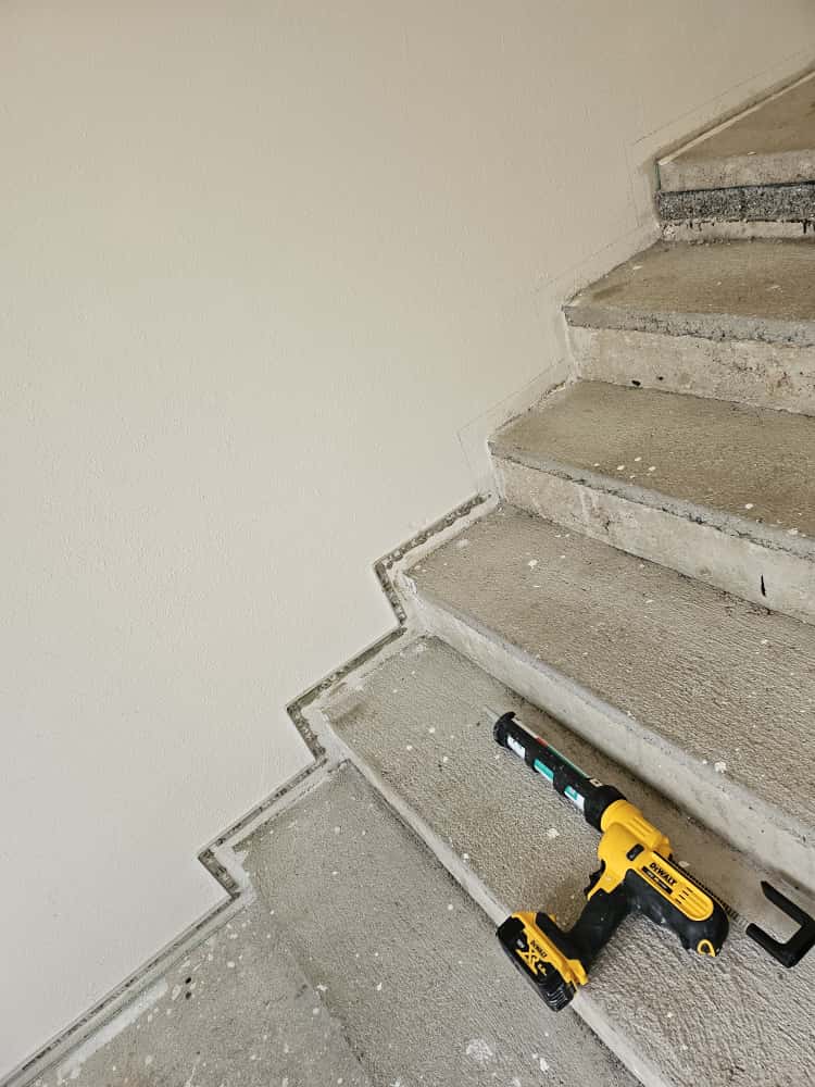 Treppenkanten vorbereitet