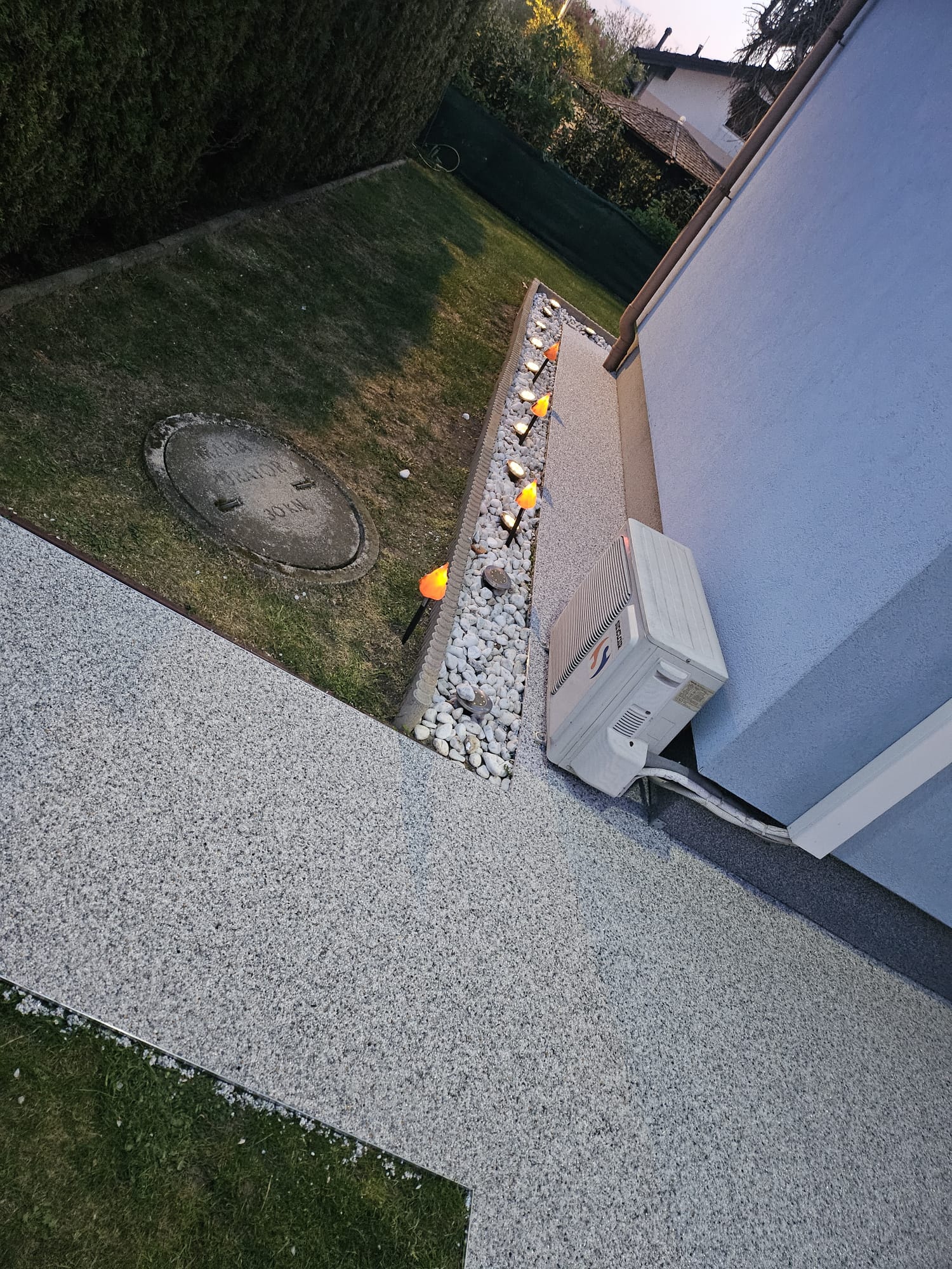 Steinteppich Terrasse beige, natürliche Wärme